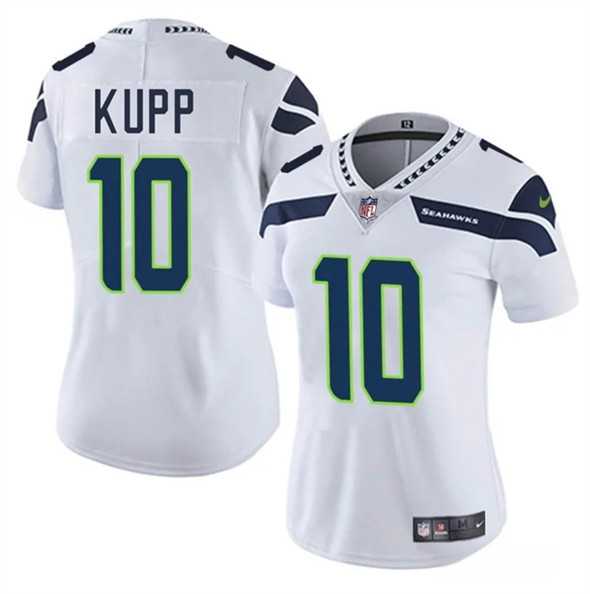 Womens Seattle Seahawks #10 Cooper Kupp White 2025 Vapor Limited Stitched Jersey Dzhi